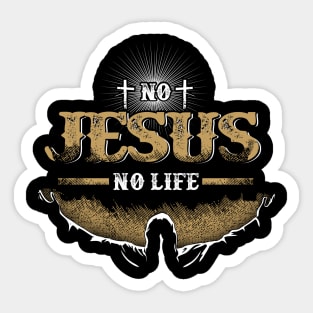 No Jesus No Life Christian Design Sticker